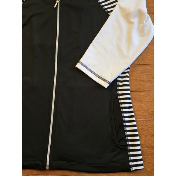 Zenergy By Chico’s Womens Full Zip Jacket Black/White Pockets Size 0 Sz Small - Picture 4 of 6